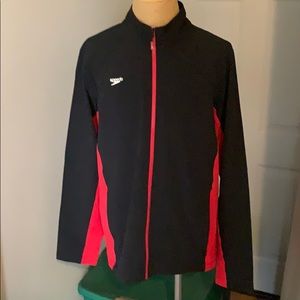 Speedo men’s XXL red/black warm up jacket like new